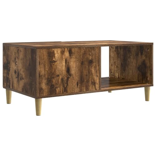 Table basse chêne fumé au design moderne et finitions en eucalyptus - 6