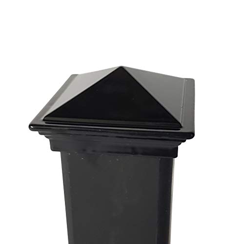 2" X 2" Aluminium Pyramid Post Cap For Metal Posts - Pressure Fit - Black (Dhppc20F) #TOP4