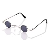 JUFORHQC Retro Glasses Out-of-The-Ordinary Sunglasses with Extremely Small Lenses Unisex