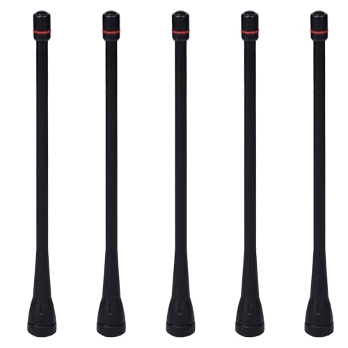 NEWASHAN 5X UHF 400-470MHz FA-SC57U Whip Antenna Aerial for ICOM Two Way Radio IC-F4 IC-F21 IC-F21S IC-F21BR IC-F24 F80 IC-F4000 IC-F4001 IC-F4010 IC-F4011 IC-F4021 IC-F4061 IC-F4101 IC-F4161 6.1"