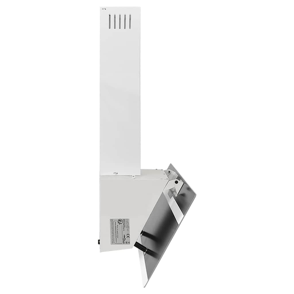 Dunstabzugshaube 90 cm aus Stahl und Hartglas Weiß leise mit 297 m³/h Abluft 3 Stufen LED-Beleuchtung Abluft Umluft geeignet platzsparend für Küche Kochinsel