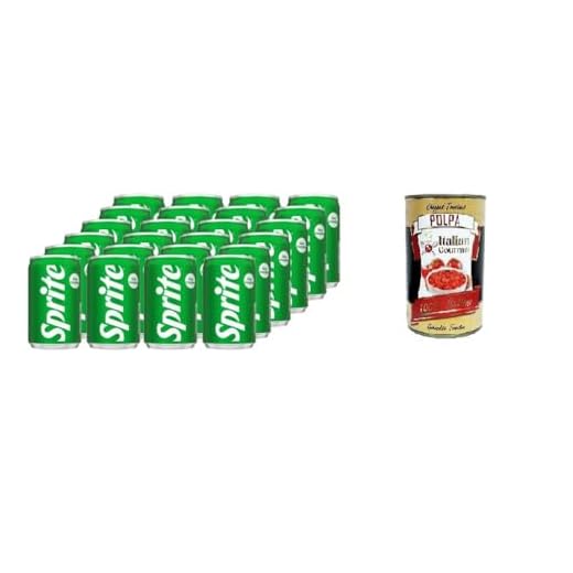 Italian Gourmet Bundle Zitronen-Limetten-Erfrischungsgetränk Mini-Dosen 24 x 150 ml + Italian Gourmet Polpa, Softdrink Vorratspack 3,6 L