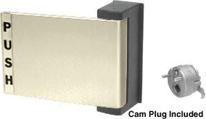CRL Brushed Nickel Finish Universal Push-Pull Paddle Handle Push to Left