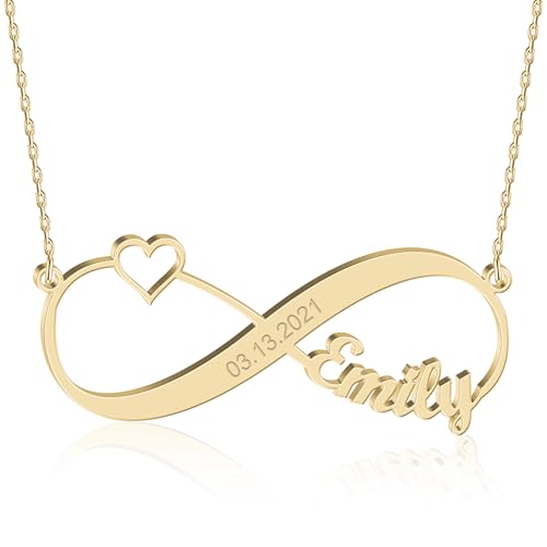 Image of Custom Name Necklace - 925 Sterling Silver & 316 Stainless Steel, 14 Fonts & Multi-Language Options, 4 Colors, 5 Chain Styles, Personalized Gift with Premium Box