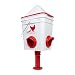 RentACoop Chicken Feeder-Holds 20 Pounds-Pellets-Crumbles-Grain in Bucket - for 21st Century Chicken Owners - Inside or Outside of Coop - Use with Nipple Waterer (2 Feed Ports - Corner (4-6 Hens))