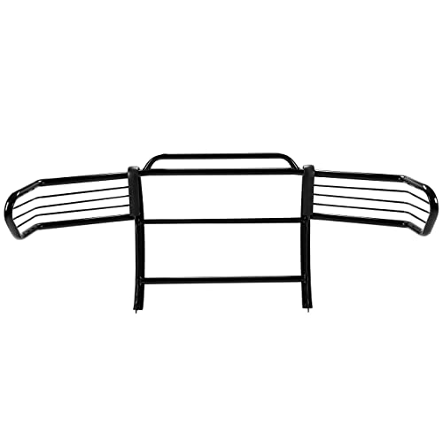 Hecasa Steel Grille Guard Compatible With 2000-2006 Toyota Tundra 2001-2004 Sequoia Bull Bar Front Bumper Grill Grille Guard Protector Brush Push Bar Black Power Coated #TOP3