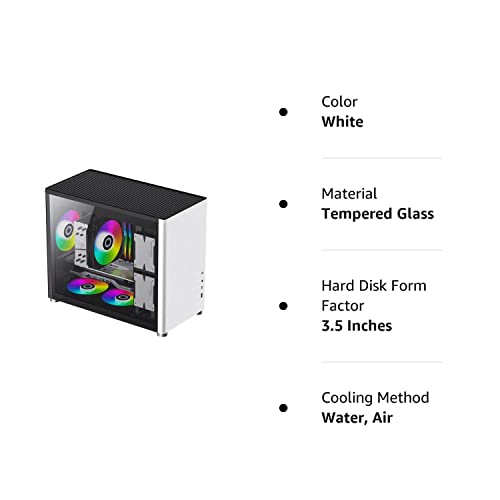 Gamemax Micro-Atx Tower Computer Case With Removable Dust-Proof Filter, Dual Tempered Glass Side Panels, Pc Gaming Chassis (Spark-White) #TOP5