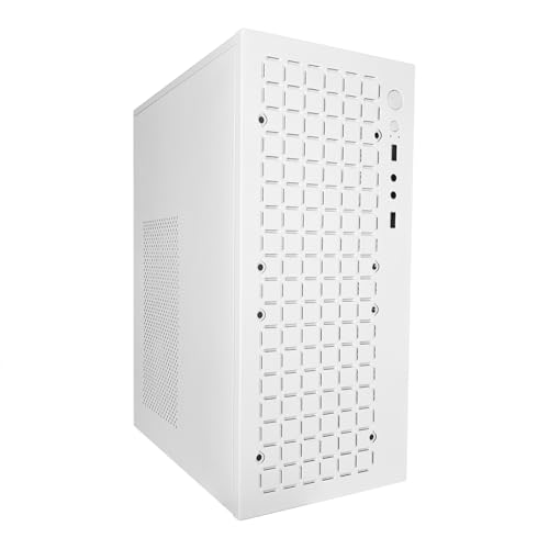Image of High Airflow Micro ATX PC Case - Supports MATX, Mini - ITX - with USB3.0, 3.5 inch HDD Compatibility - Ideal for Gaming (White)