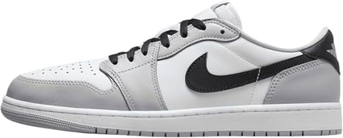Zapatos Air Jordan 1 Low OG en combinación de colores blanco, gris lobo y negro