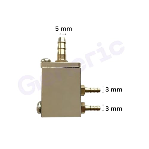 Image of Dental Chair Water Retractive Valve WRV /Pilot Pneumatic Valve - 3mm & 5mm Nipple Connector, 3 Hole Water Retraction Pressure Regulator for Dental Unit Control (Pack of 1)