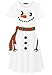 Damen Weihnachten Tunika Kleid Schneemann Druck Kleider Hässliche Weihnachten Midi Kleid M