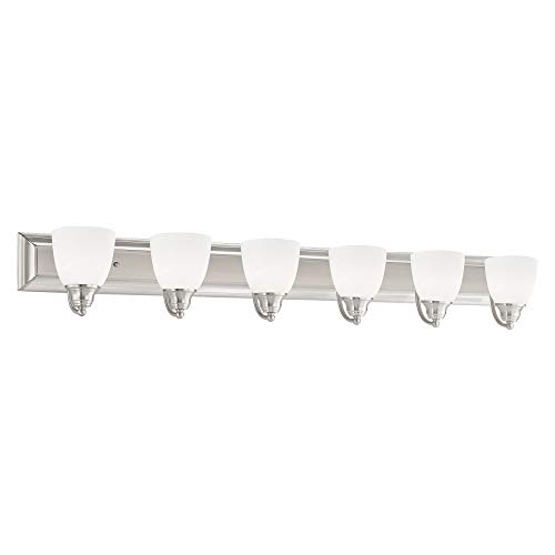 Livex Lighting 10506-91 Springfield 6 Brushed Nickel Bath Light, 48 X 7 X 7 #TOP9