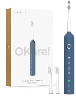 【「家電批評」2023年連続ベストバイ一位受賞(二年連続) 殿堂入り】 電動歯ブラシ エペイオス(Epeios) 音波歯ブラシ ソニック 替えブラシ 2本 Type-C充電式 低ノイズ 4時間急速充電 180日間使用可能