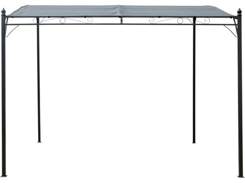 Habitat et Jardin Pérgola metálica Inclinada adosada - 3 x 2,5 m - Gris
