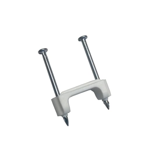 Gardner Bender PS-225J Plastic Staple Inch. Secures Romex UF & (NM) Non-Metalic Cable Polyethylene - UV Resistant Splinter Free Application: 14/2 12/2 10/2 (NM) Cable 225 Pk. White