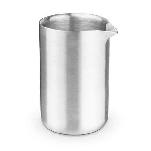 Final Touch Milk Frothing Pitcher for Coffee & Espressos - Double-Wall Insulated 304-Grade Stainless Steel (CAT131)