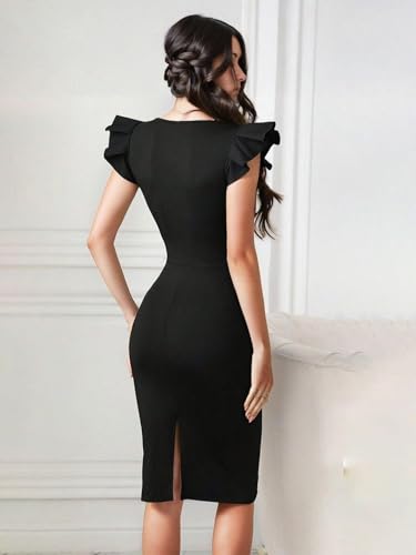 Image of KOTTY Women's Bodycon Solid Midi Dress