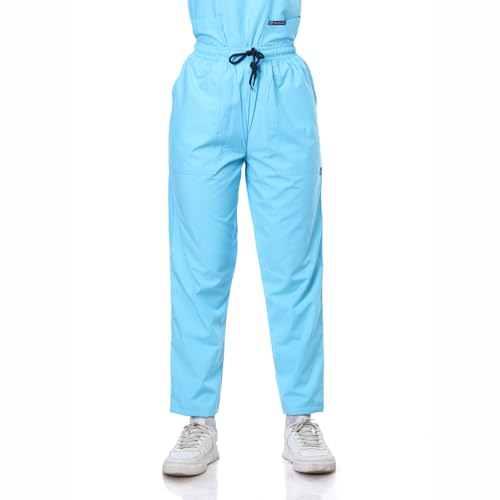 Image of Women's 5-Pocket Scrub Suit | Set of Top & Pant | Half Sleeves | Mandarin Collar | Breathable Polyviscose Fabric | Comfortable | Durable | Uniform for Doctors Nurse & Dentist LB XL