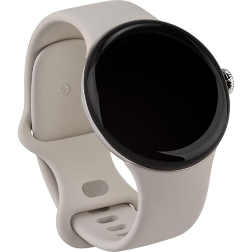 Image of Google Pixel Watch 3 (45 mm) - Android smartwatch with heart rate tracking, advanced running from Fitbit, fitness insights, 24-hour battery - Polished Silver Aluminium Case - Porcelain band - Wi-Fi