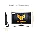 ASUS TUF Gaming 31.5” 1440P Curved HDR Gaming Monitor (VG32WQ3B) – QHD (2560 x 1440), 180Hz, 0.5ms, 1500R, Extreme Low Motion Blur, FreeSync, 90% DCI-P3, Shadow Boost, DisplayWidget, 3 yr Warranty