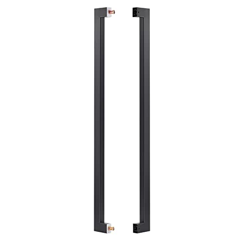 Ranbo Squared-Shaped/Rectangle 71" Large Push Pull Door Handle, Back to Back,1762mm (69 3/8 inch), 1.2 mm 304 Stainless Steel, for Barn,Front, Wood, Commercial, Entrance Door, Matte Black by Ranbo - Image 3