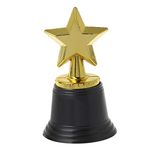 JKPOWER Troféus Star Gold Award 12 peças 11,4 cm Troféu Estrela de Ouro para Vencedores Prêmios Osca