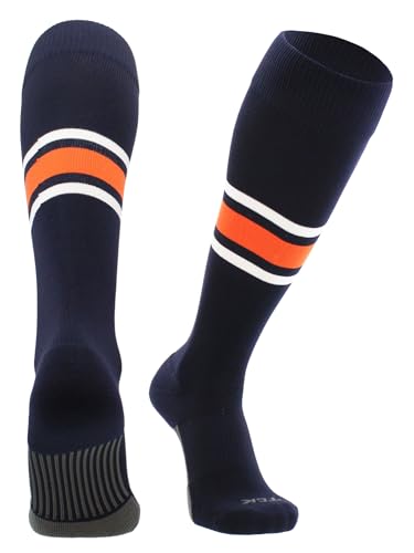 MadSportsStuff Dugout 3 Stripe Baseball Socks Over the Calf Length Pattern E