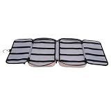 Mingzhe Bolsa de Armazenamento de Acessórios Cabelo para Meninas Infantis, Tiaras Penduradas, Laço Cabelo, Estojo Transporte Com 4 Compartimentos, 2 Bolsos Transparentes para