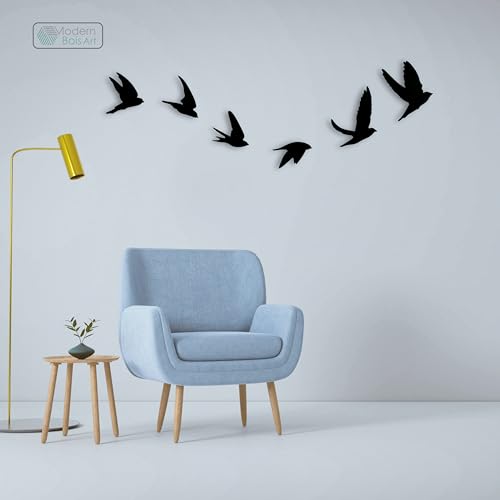 Image of MODERN BOIS ART 6 Pieces of Bird wall art for mome decor | Boho Art Wall Art for Living Room, Office, Bedroom | Wall Decor Hanging Items | Wall Decorative Items Best for Gift, Pack of 6