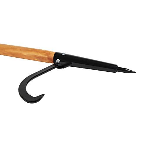 Felled | Log Peavy - 49 Inch Wood Peavey Logging Tool Log Roller Tool Carbon Steel Logging Cant Hook With Wooden Shaft #TOP5