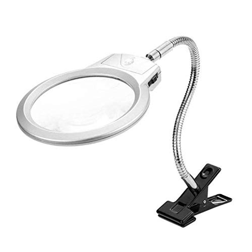 Podświetlana lupa Clip-on Blat biurka Lampa LED do czytania 2x 5x Lupa z dużą soczewką z zaciskiem Chaser of Light