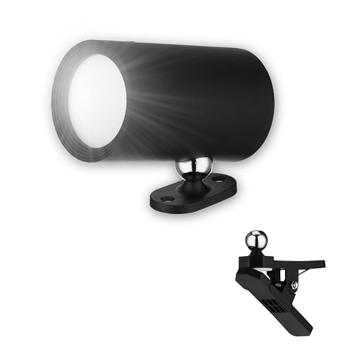 REV Lámpara de pared LED para interiores, iluminación de pared con batería, 180 lm, regulable, giratoria 360°, lámpara de lectura inalámbrica, ideal para pasillo, dormitorio y salón, color negro