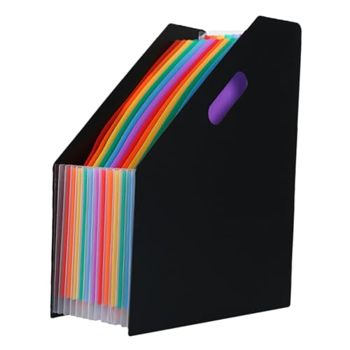 STOBAZA Carpeta Acordeón Expandible de Plástico Resistente para Documentos y Recibos Organizador Portátil de Gran Capacidad para Oficina y Escritorio Clasificador con Múltiples