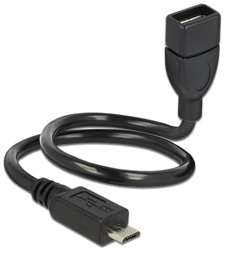Delock Cable Usb 2.0 Micro B Maschio > Usb 2.0 A Femmina Otg Shapecable 35 Cm