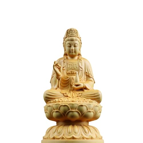 Statue de Bouddha en bois sculpté main, une décoration vintage exclusive pour votre salon