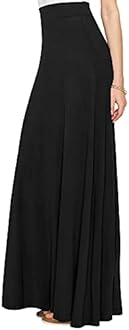 Lock and Love Women's Styleish Print/Solid High Waist Flare Long Maxi Skirt