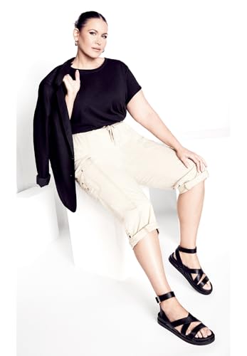 Women's Plus Size Cotton Roll Up Capri4