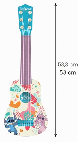 Miniatura 6 de Lexibook, Disney Stitch, Mi Primera Guitarra Para Niños, 6 Cuerdas De Nylon, 53 Cm, Guía Incluida, Azul, K200d