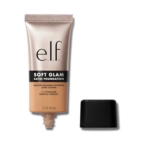 e.l.f. Soft Glam Foundation, Medium Coverage, Long-Lasting & Buildable Foundation For A Smooth, Satin Finish, Vegan & Cruelty-Free, 33 Medium Warm
