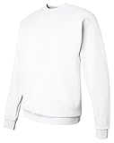 Hanes Men's ComfortBlend EcoSmart Crewneck Sweatshirt (White, XL)