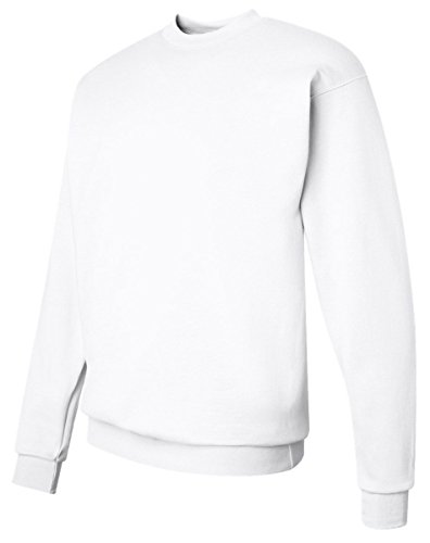 Hanes Men's ComfortBlend EcoSmart Crewneck Sweatshirt (White, XL)