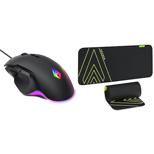 Image of Archer Tech Lab AirCase Recurve 300 Wired Gaming Mouse,12000 DPI with 1000Hz Polling Rate 8 Buttons, Support