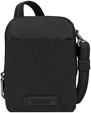 Travelon Anti-Theft-Metro-Stadium Mini Crossbody Bag, Black, 4.5 x 6 x 1