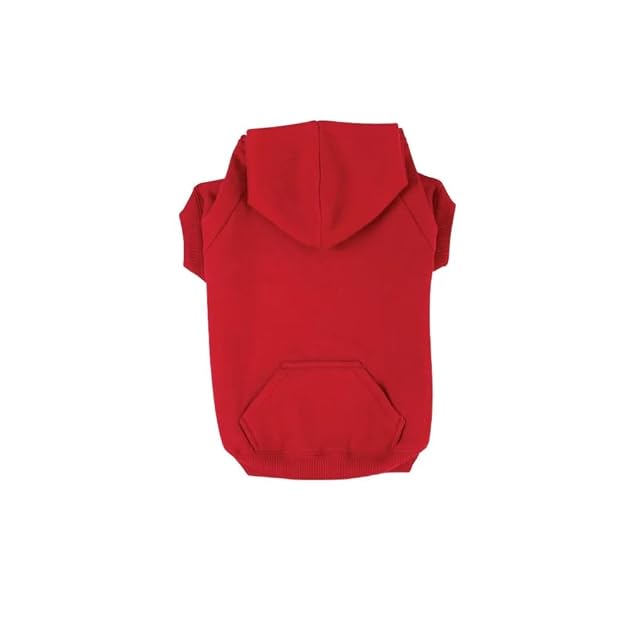 Zack and Zoey Basic - Sudadera con Capucha para Perros, 50 cm, Color Rojo Tomate