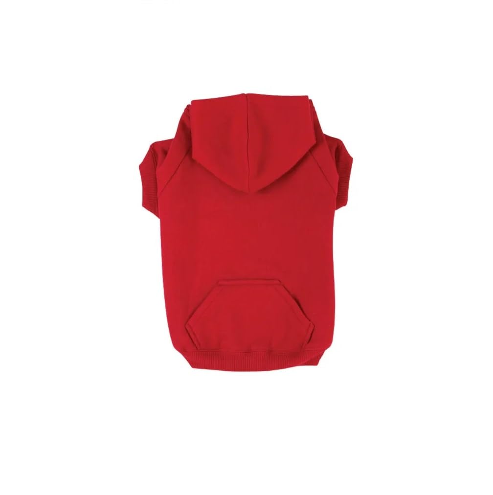 Sweat à Capuche pour Chien Taille L 20 cm Vêtement Canin Rouge Tomate