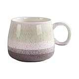 Taza de cerámica esmaltada estilo nórdico de 500 ml, color verde
