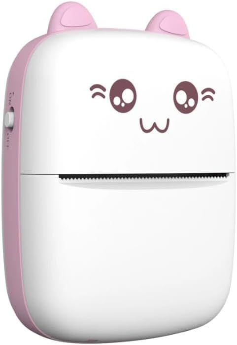 Professional | Printer Mini Pocket Bluetooth Printer for Kids & Adults, Inkless Sticker printing, Portable & Rechargeable, Wireless Connection, Compact, Lightweight and Cute Design 2026