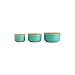 Bloomingville Set of 3 Round Mint Green Stoneware Bowls with Bamboo Lids