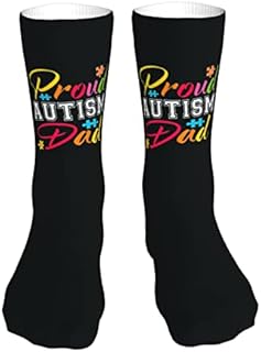 883 Compression Socks Proud Autism Dad Athletic Socks Non Slip Calf Socks Comfort Sports Socks For Hiking Walking Jogging 40cm