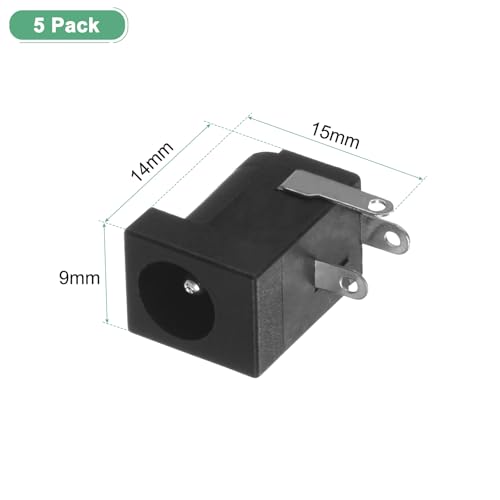M METERXITY 20-Pack Conector DC 3 pines 5.5x2.1mm hembra miniatura 3